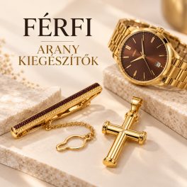 Kiegészítők: medál, nyakkendőtű,óra, pénzcsipesz