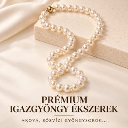 PRÉMIUM IGAZGYÖNGY ÉKSZEREK : AKOYA, SÓSVÍZI GYÖNGYSOROK...