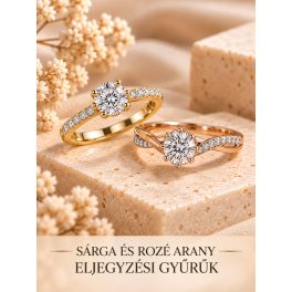 SÁRGA és ROSE GOLD eljegyzési gyűrűk