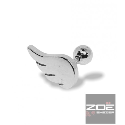 Ezüst TRAGUS PIERCING - angyalszárny /db  Ag 10768