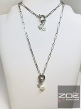   EZÜST , olasz nyaklánc-karlánc szett kis medálokkal    Ag14864