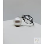 IGAZGYÖNGY EZÜST GYŰRŰ