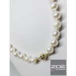 AKOYA, SÓS VÍZI IGAZGYÖNGYSOR, NYAKÉK  ARANY ZÁRRAL  8mm  R3853