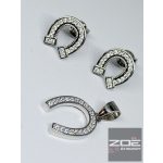 EZÜST PATKÓ SZETT, köves - füli, medál    Ag 14708