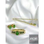 SMARAGD és BRILL -  EXKLUZÍV sárga arany gyűrű     Au 4645