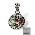 EZÜST, NAVARATNA TALIZMÁN,MEDÁL   kör   Ag12749