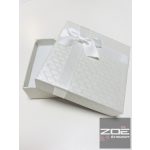 Gyöngyház fényű, masnis ékszerdoboz -  szetteknek