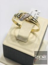   Sárga arany cirkónia köves női gyűrű   ( 71-es méret ! )    Au205