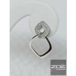 EZÜST, CIRKÓNIA KÖVES LÓGÓS FÜLBEVALÓ    Ag14879