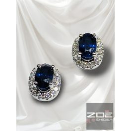 ZAFÍR és BRILL FÜLBEVALÓ, fehér arany    AU 4641