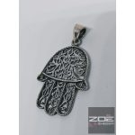 EZÜST HAMZA, HAMSA KÉZ vagy FATIMA KEZE szimbólikus medál , AMULETT    Ag9219