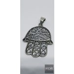EZÜST HAMZA, HAMSA KÉZ vagy FATIMA KEZE szimbólikus medál , AMULETT    Ag9219