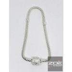 Ezüst "pandora" stílusú karlánc, köves kapoccsal - 20cm, Ag11002