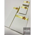 ÉKSZERDOBOZ SZETTEKNEK- sárga-fehér, virágos