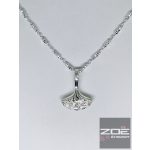 Ezüst Gingko levél , ezüst lánccal  Ag7426, ag7464