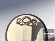 Sárga arany női gyűrű, kövekkel Au  2548