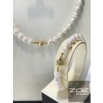 IGAZGYÖNGY SZETT, SÓS VÍZI AKOYA GYÖNGYÖKBŐL  7mm - lánc, karlánc  R2398, R2395