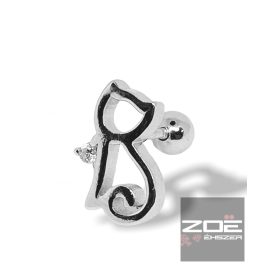 EZÜST TRAGUS PIERCING - CICA-KÖVES /DB  Ag 10854