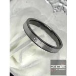 FEHÉR ARANY, FEKETE RÓDIUMMAL KARIKAGYŰRŰ - R715