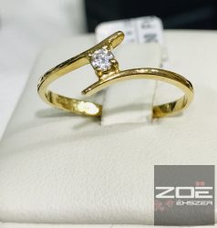 18 karátos sárga arany gyűrű/ eljegyzési gyűrű BRILLel Au 868,