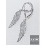 EZÜST AGYALSZÁRNY FÜLBEVALÓ, CIRKÓNIÁKKAL   Ag 11766