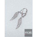 EZÜST AGYALSZÁRNY FÜLBEVALÓ, CIRKÓNIÁKKAL   Ag 11766