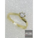 SÁRGA ARANY EGY KÖVES SZOLITER ELJEGYZÉSI GYŰRŰ    au 2596
