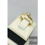 SÁRGA ARANY EGY KÖVES SZOLITER ELJEGYZÉSI GYŰRŰ    au 2596