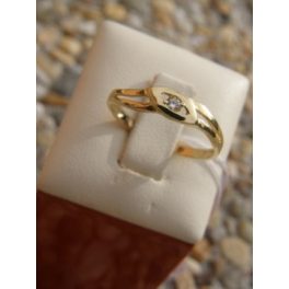 Sárga fehér arany, egy köves ELJEGYZÉSI GYŰRŰ