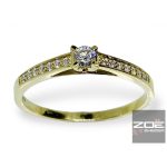 Sárga arany BRILL GYŰRŰ, Moon Diamonds        Au3849