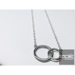 EZÜST, DUPLA KARIKA MEDÁL ÉS LÁNC - ANYA ÉS GYERMEKE, LEGJOBB BARÁT LÁNC!   ag 14704