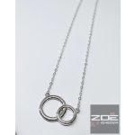 EZÜST, DUPLA KARIKA MEDÁL ÉS LÁNC - ANYA ÉS GYERMEKE, LEGJOBB BARÁT LÁNC!   ag 14704