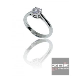 Fehér arany BRILL gyűrű   Au4288