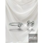 FEHÉR ARANY BRILL GYŰRŰ, gyémánt gyűrű , eljegyzési gyűrű   Au4644