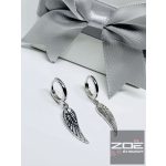 EZÜST, LÓGÓS FÜLBEVALÓ CIRKÓNIA KÖVEKKEL  Ag12406   raktár