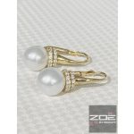 IGAZGYÖNGY ARANY FÜLBEVALÓ, kövekkel  Au3260