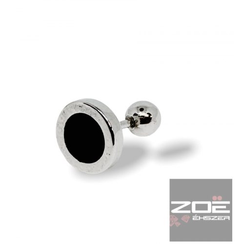 EZÜST TRAGUS PIERCING ONYX KŐVEL / DB Ag 10767