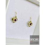 ARANY GYEREK FÜLBEVALÓ, köves szív    FB6