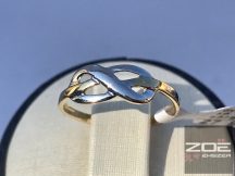   Sárga-fehér arany női gyűrű, "végtelen szerelem"  Au 2446