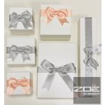 Exkluív, szatén masnis ÉKSZERDOBOZ -  kis szettes