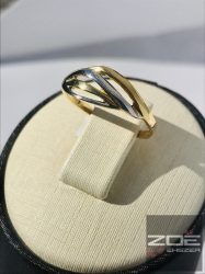 Sárga-fehér arany női gyűrű Au 2087