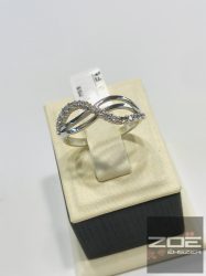 Fehér arany női gyűrű, cirkónia kövekkel   Au3188
