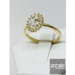 SÁRGA ARANY NŐI KLASSZIKUS KÖVES GYŰRŰ  au4417