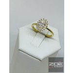 SÁRGA ARANY NŐI KLASSZIKUS KÖVES GYŰRŰ  au4417