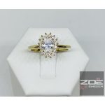 SÁRGA ARANY NŐI KLASSZIKUS KÖVES GYŰRŰ  au4417