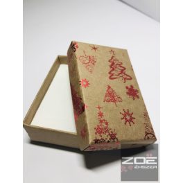 Karácsonyi ékszerdoboz , kis szettes 8x5x2,7cm