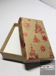 Karácsonyi ékszerdoboz , kis szettes 8x5x2,7cm