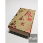 Karácsonyi ékszerdoboz , kis szettes 8x5x2,7cm