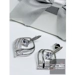 Cirkónia köves ezüst , lógós fülbevaló  Ag12403-raktár