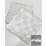 ÉKSZERDOBOZ gyöngyház fényű, fehér - nyakékes, kollekciós